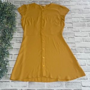 Reformation  Vikki Button Down Dress in Ochra